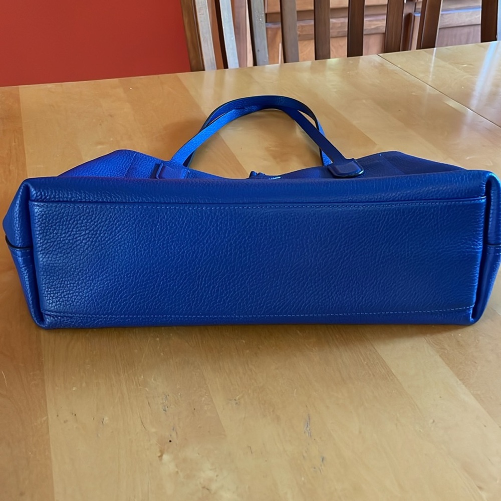 Longchamp Roseau medium tote in cobalt blue pebble leather - Picture 3 of 6